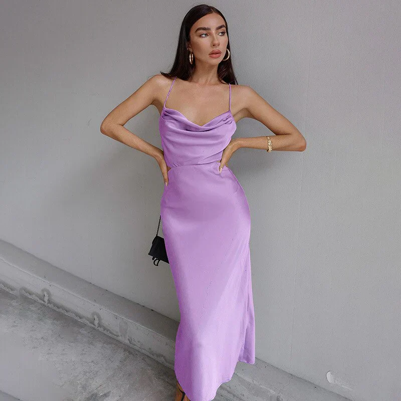 Daphne – Satin-Unterkleid mit Wasserfallausschnitt - Image 5