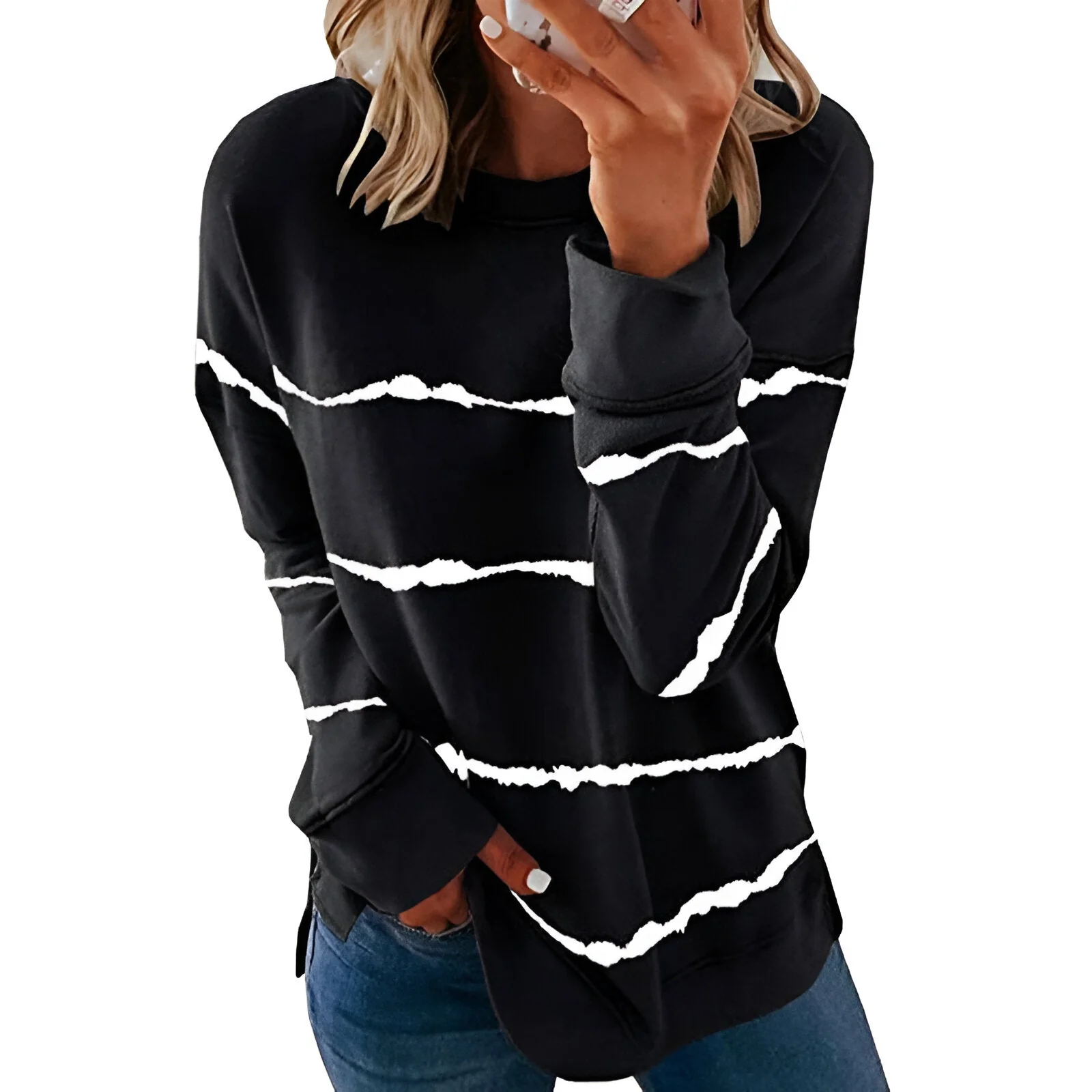 Daphne | Vibrantes Tie-Dye Langarm-Top (Saison 1) - Image 12