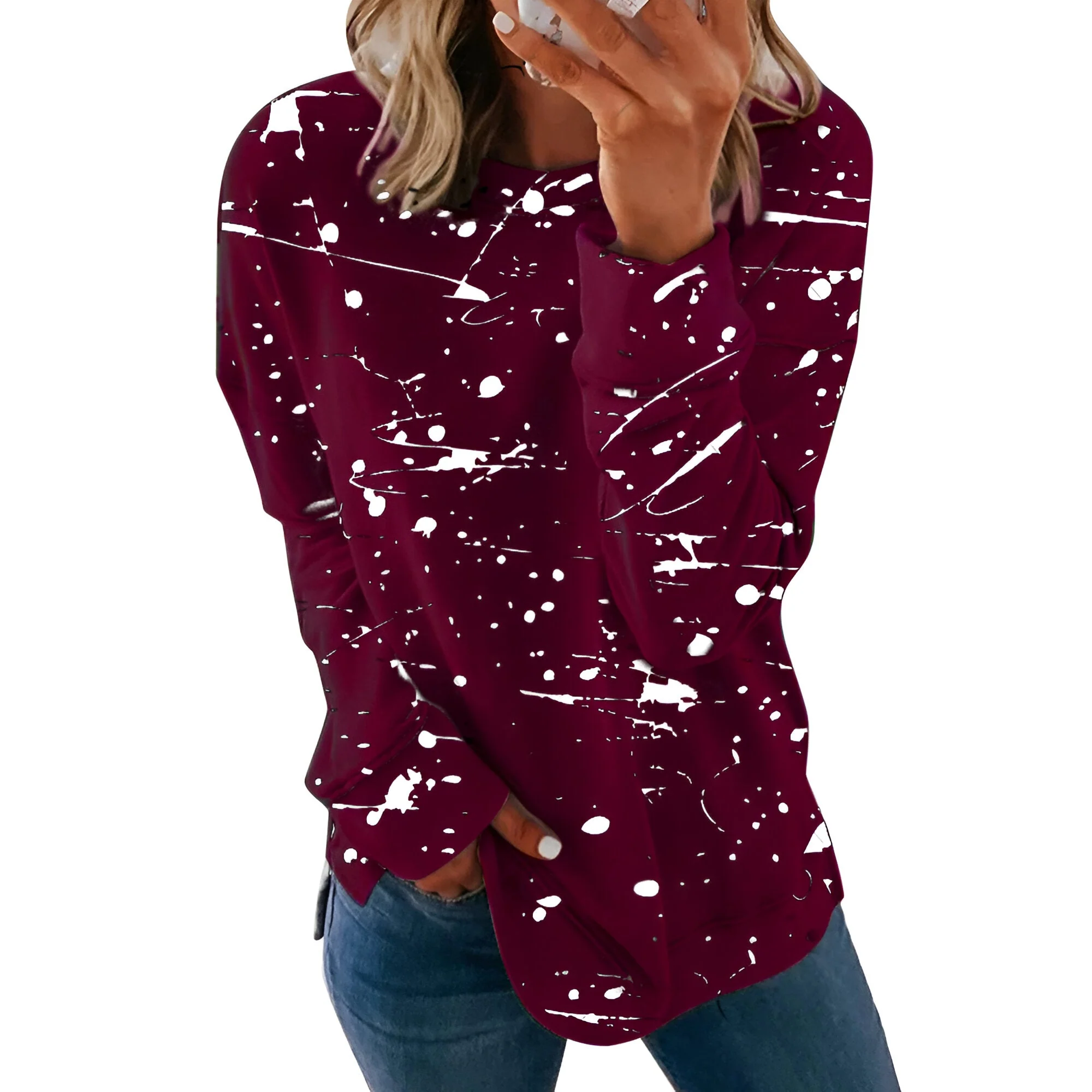 Daphne | Vibrantes Tie-Dye Langarm-Top (Saison 1) - Image 8