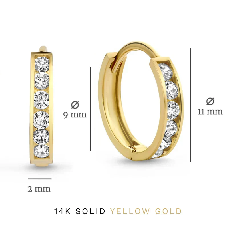 Dara Brillane Gold Earrings Set - Image 6