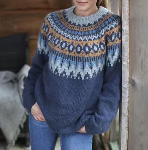 Daria | Hochwertiger Wollpullover mit nordischem Muster - Image 3