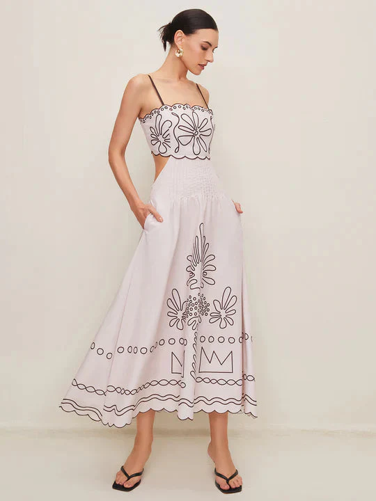Darla | Elegantes langes Kleid mit Trägern - Image 2