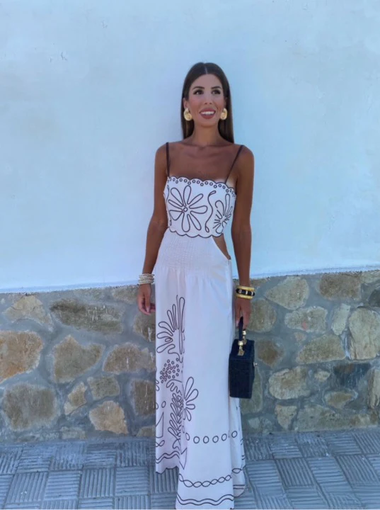 Darla | Elegantes langes Kleid mit Trägern - Image 5