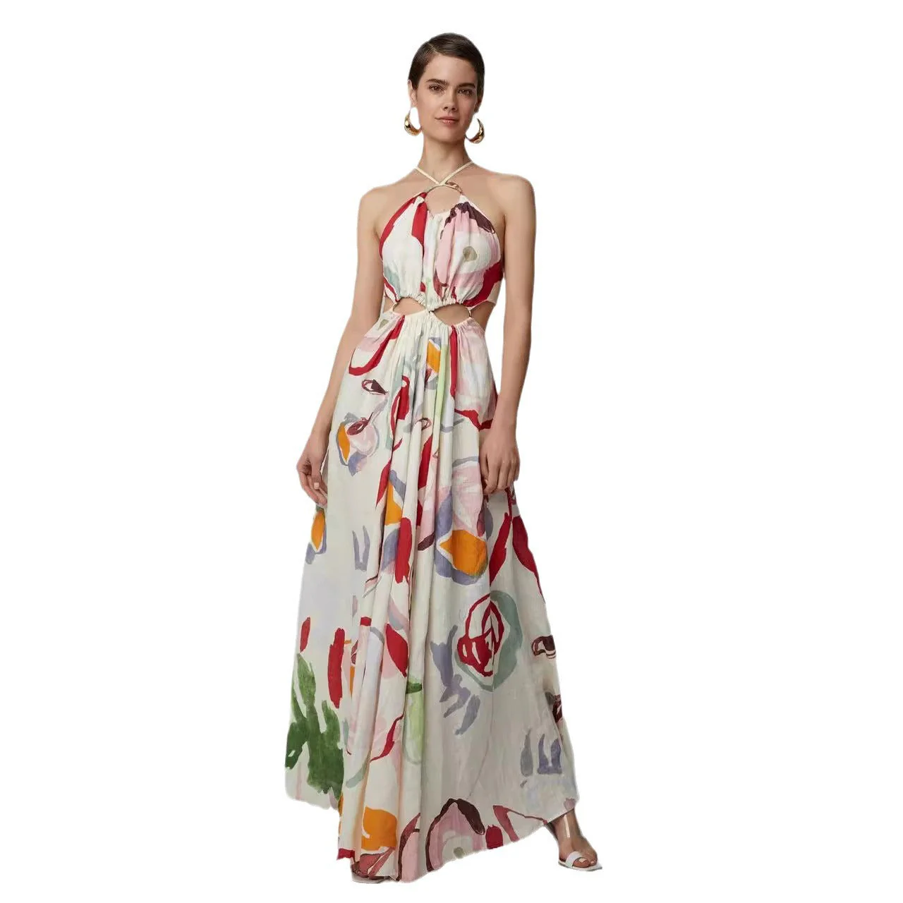 Debora- Damen Maxi Kleid mit Cut-Out-Design - Image 3
