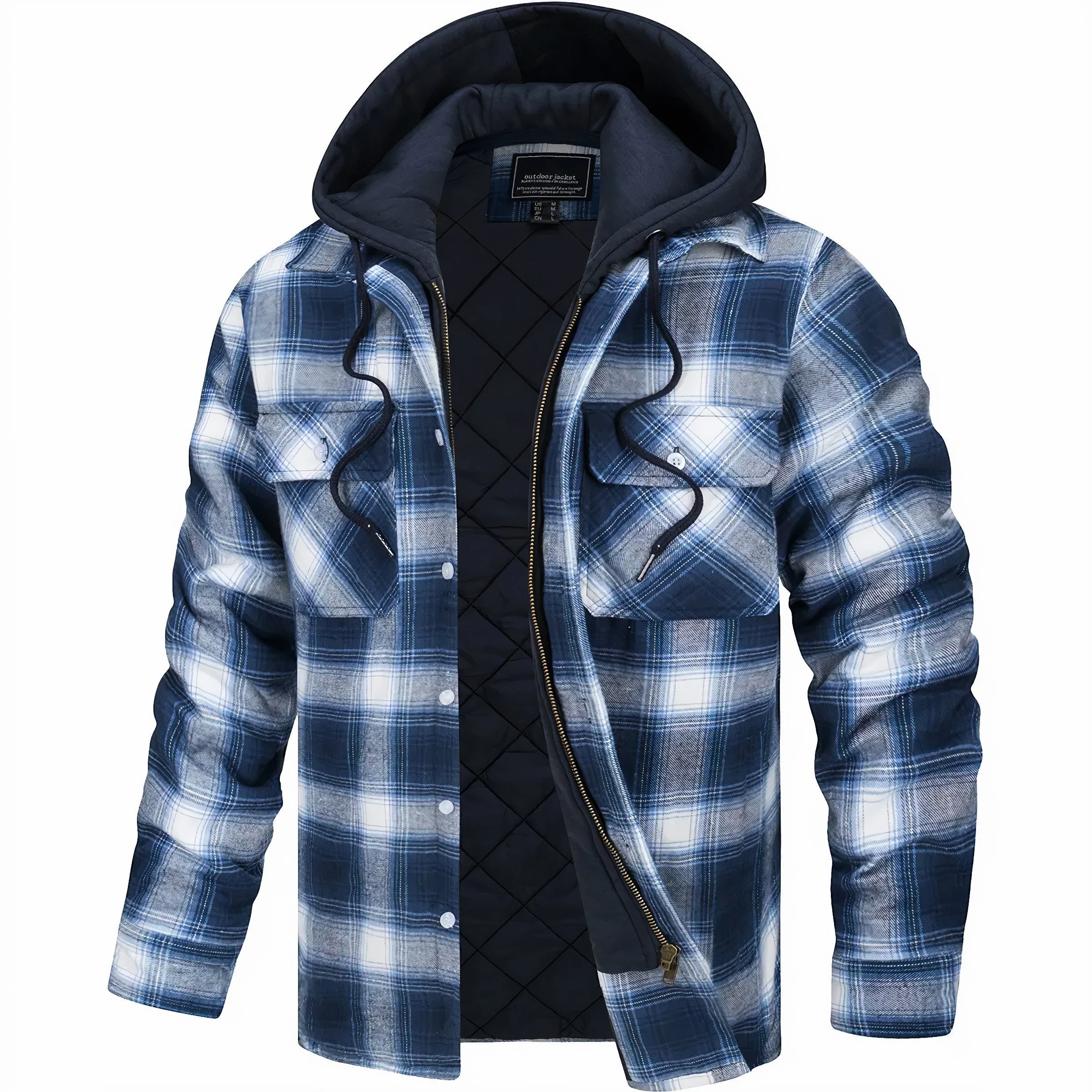 Declan | Karierte Jacke mit Reißverschluss - Image 2