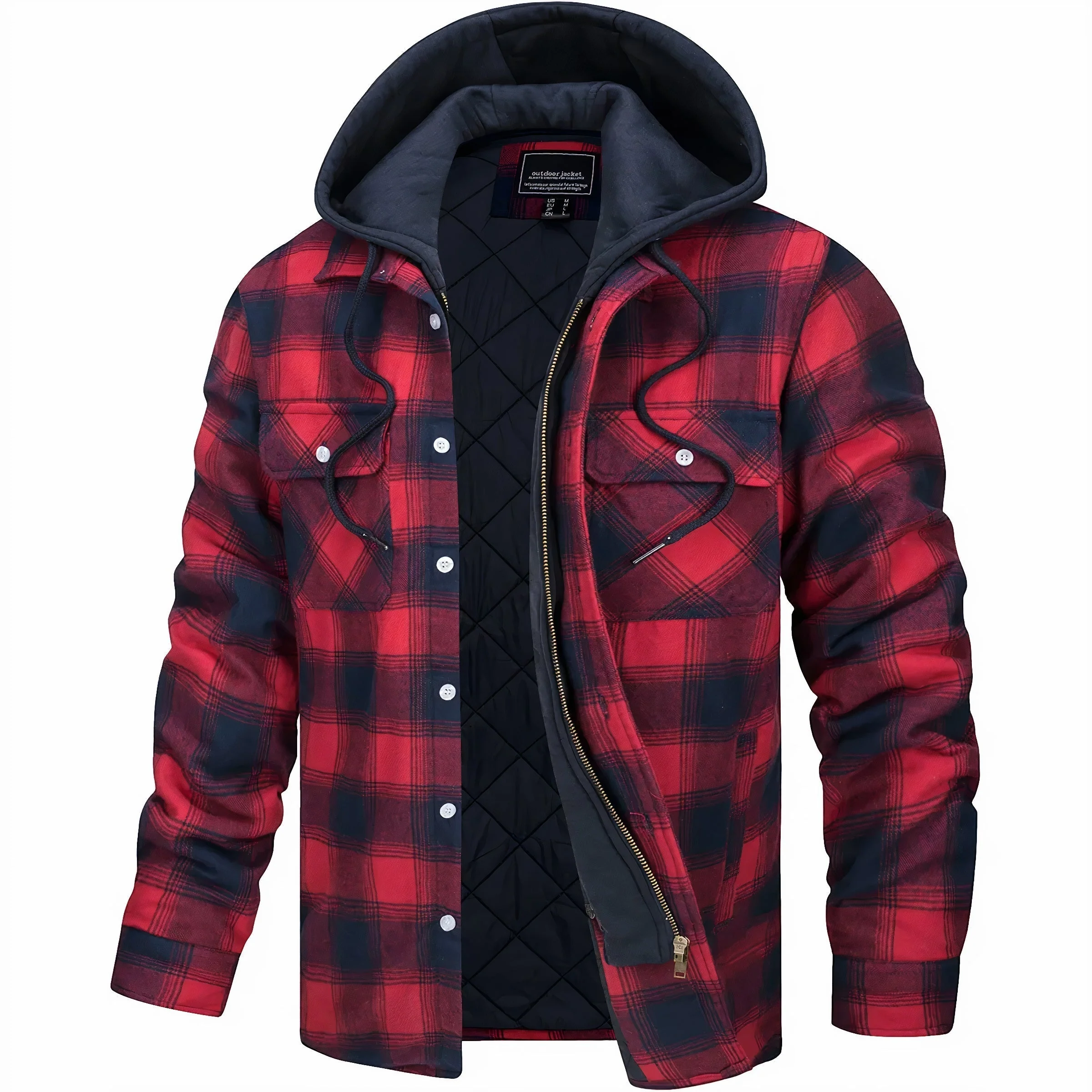 Declan | Karierte Jacke mit Reißverschluss - Image 4