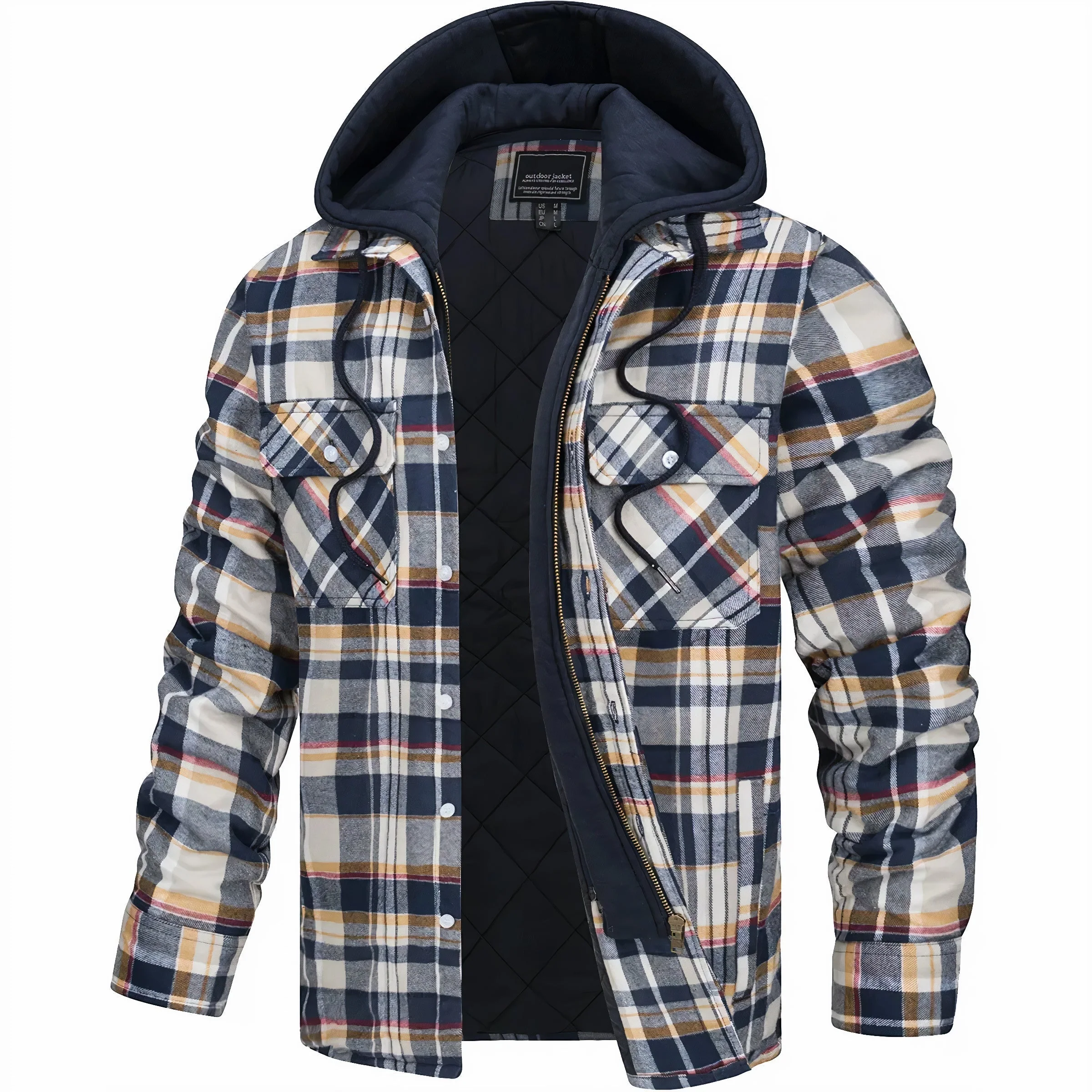 Declan | Karierte Jacke mit Reißverschluss - Image 6