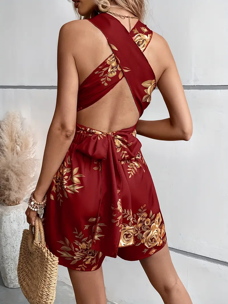 Deitra – Blooming Elegance Strampler mit gekreuztem Rücken und Blumenmuster - Image 3