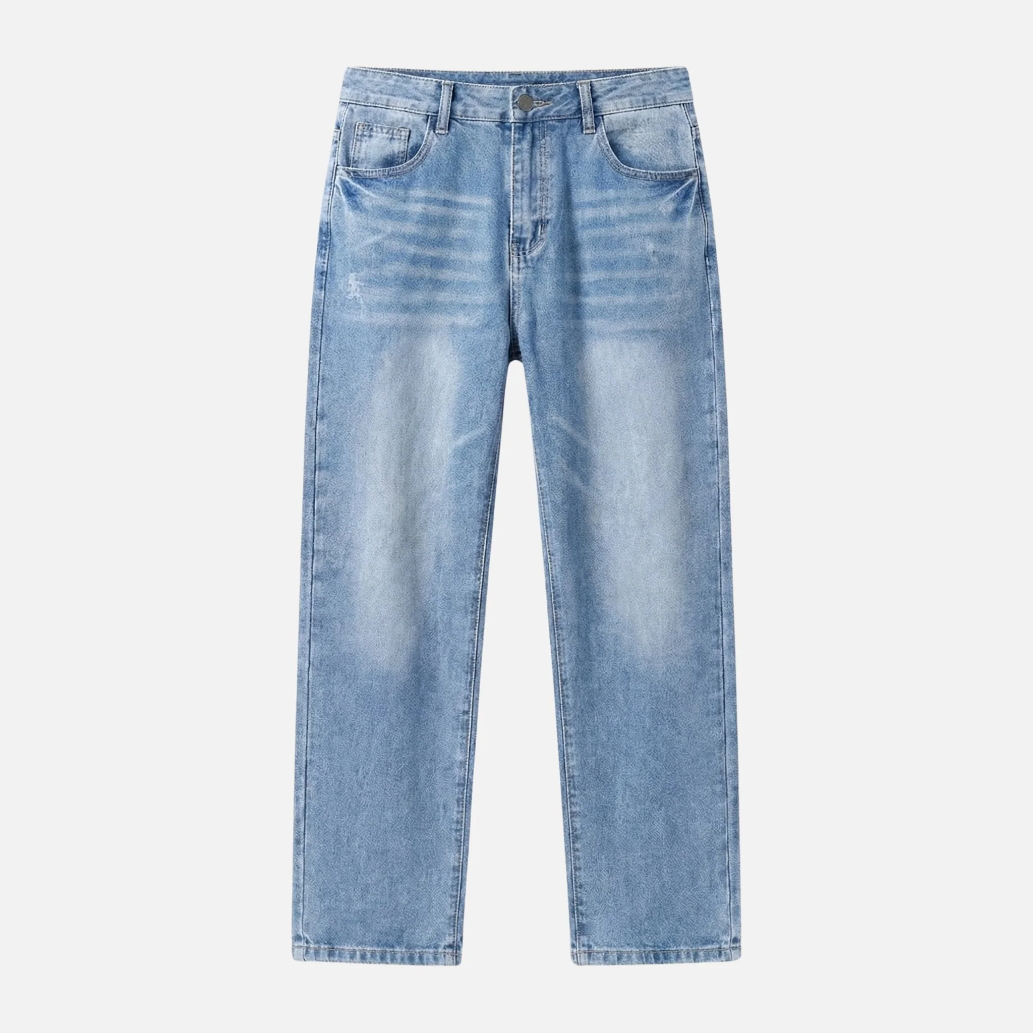Jonas | Herren Denim-Jeans Gerades Bein Lässliche Waschung – Straight Leg Jeans Herren - Image 4