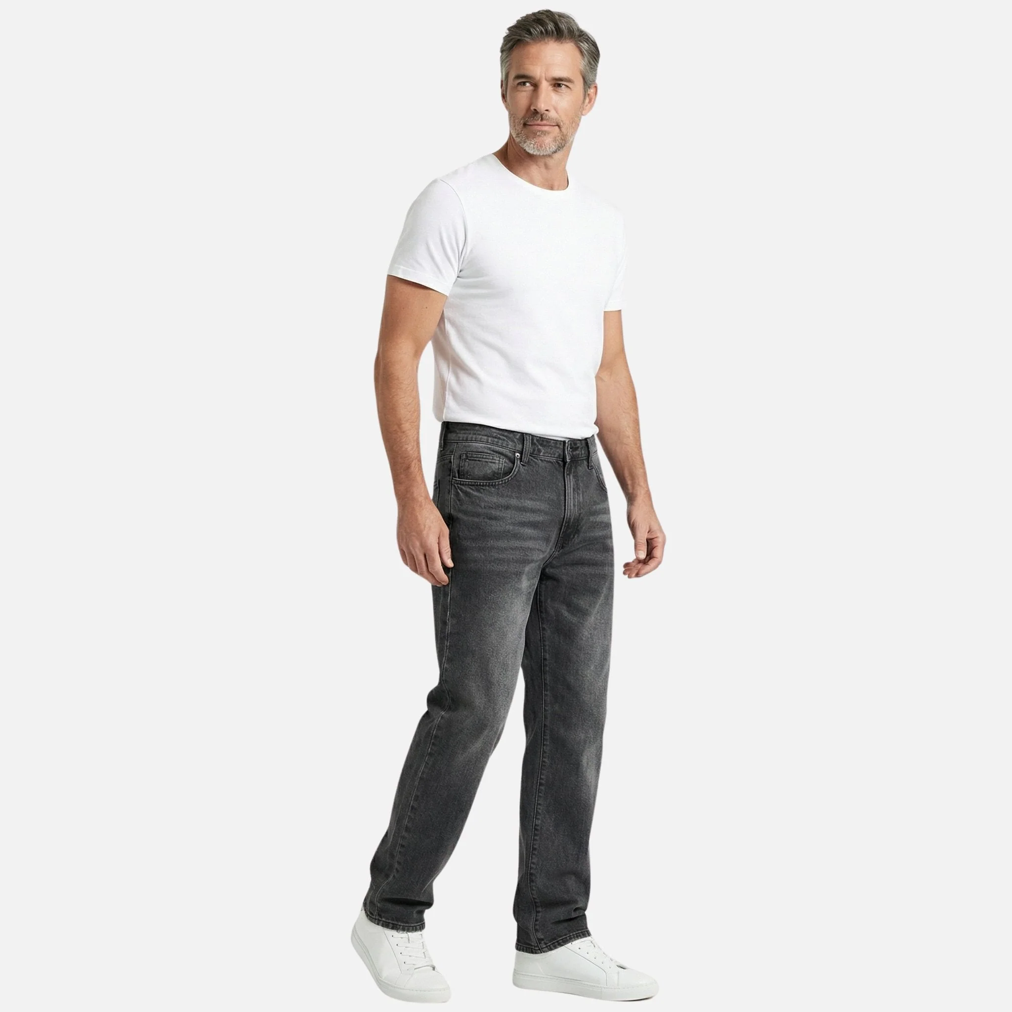 Jonas | Herren Denim-Jeans Gerades Bein Lässliche Waschung – Straight Leg Jeans Herren - Image 7