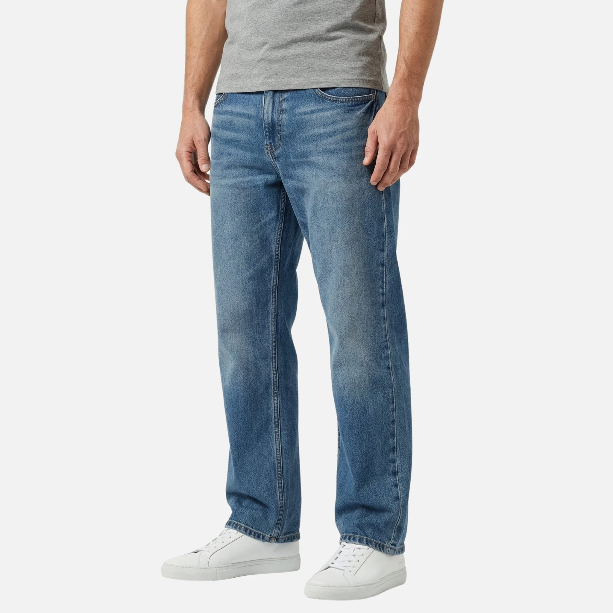 Jonas | Herren Denim-Jeans Gerades Bein Lässliche Waschung – Straight Leg Jeans Herren - Image 8
