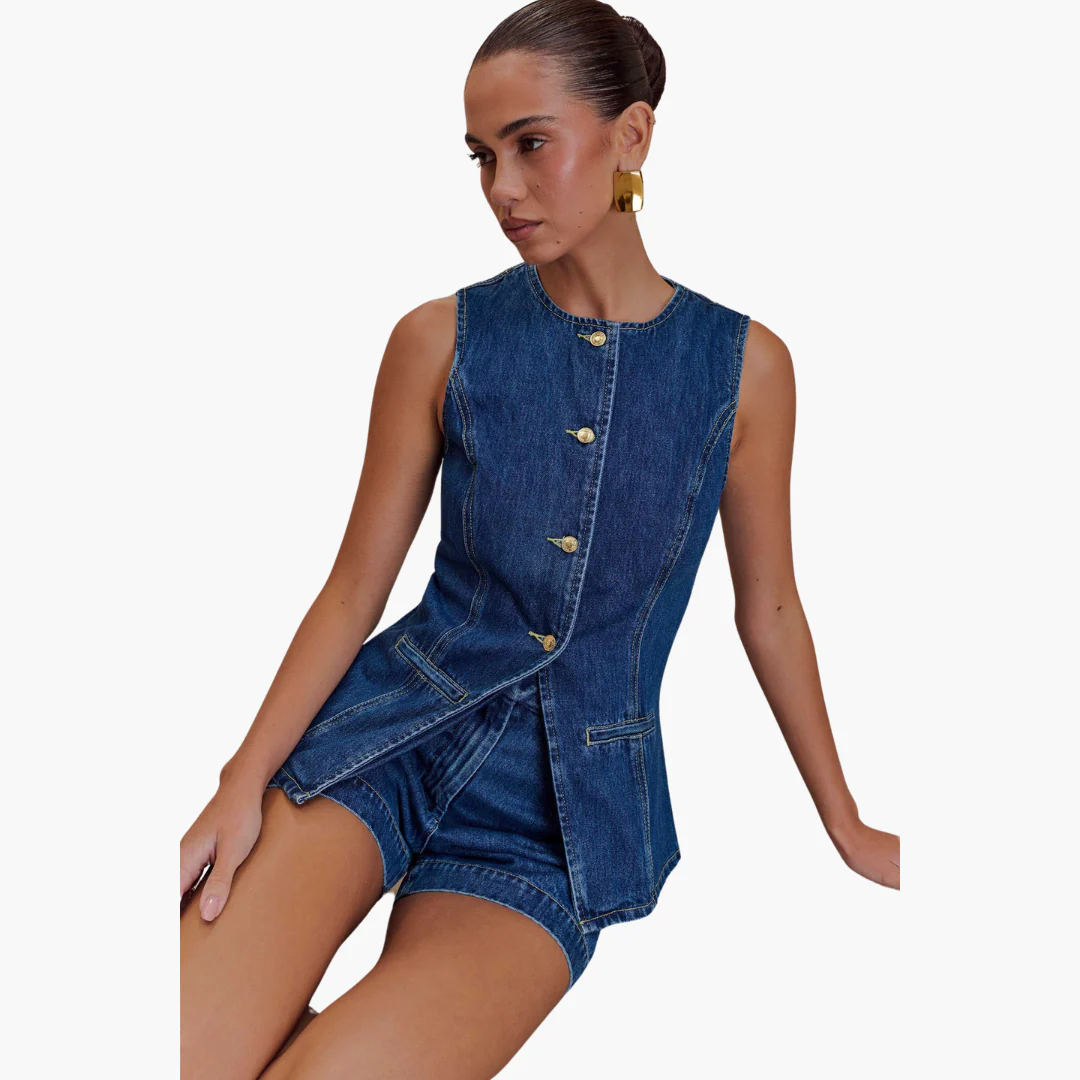 Denim Koordinationsset für Damen - Zweiteiliges Jeans Outfit - Image 4