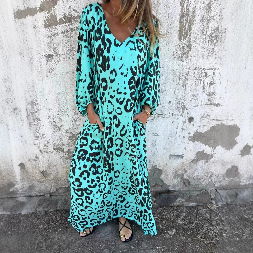 Denise | Kleid mit Leo-Muster - Image 3