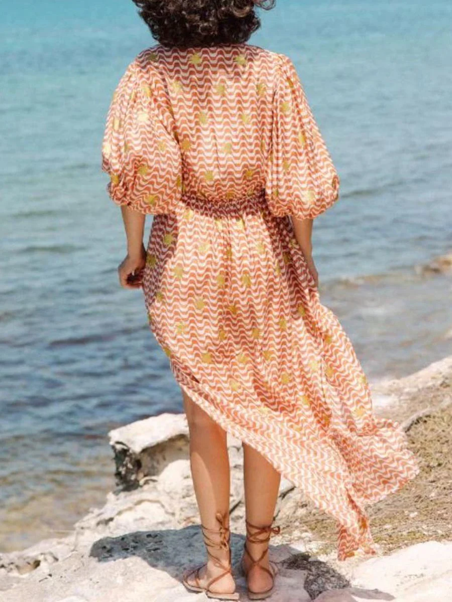 Desiree | Bedrucktes Kleid mit Manschetten - Image 2