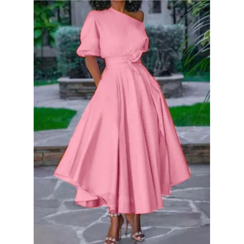 Desirée- Damen Elegantes Midi Kleid mit schulterfreiem Design - Image 4