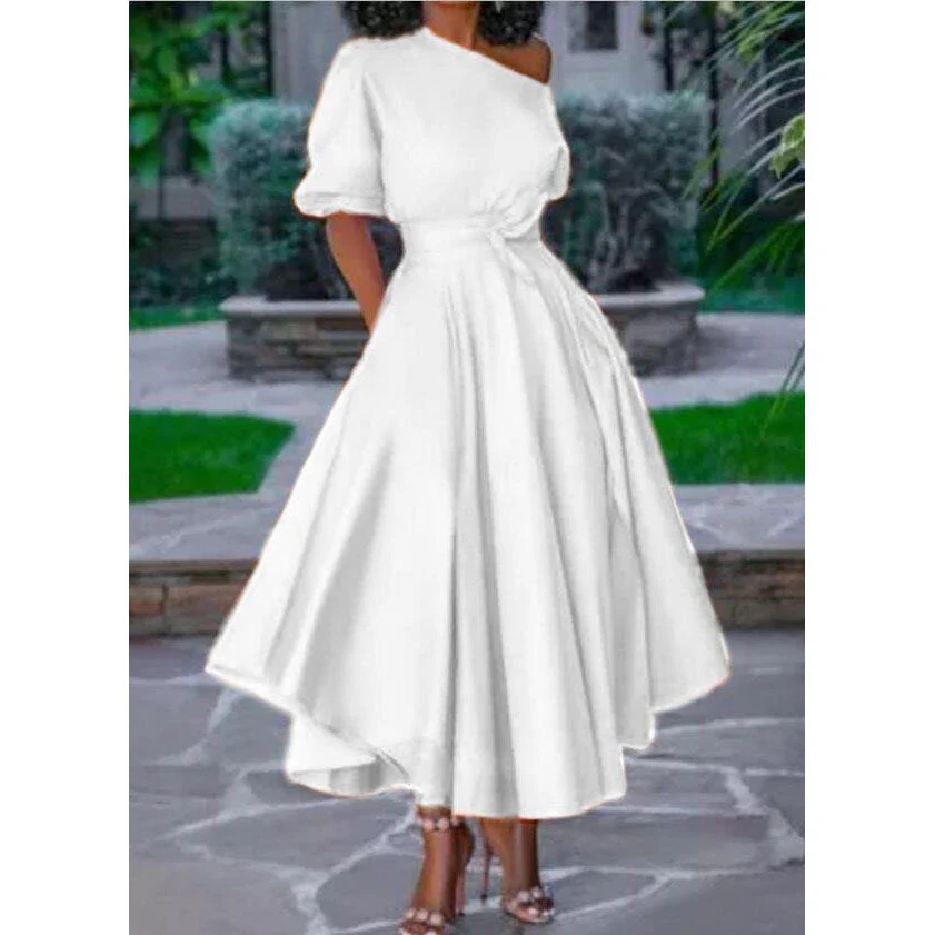 Desirée- Damen Elegantes Midi Kleid mit schulterfreiem Design - Image 8