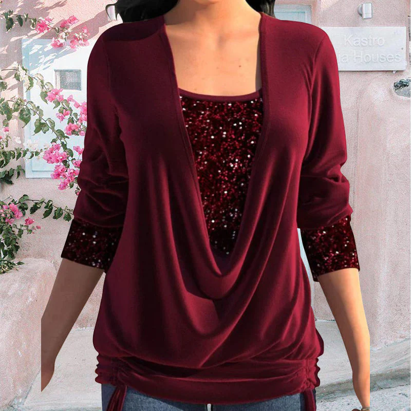 Diana | SparkleFlow Paillettenbluse in Übergröße - Image 2