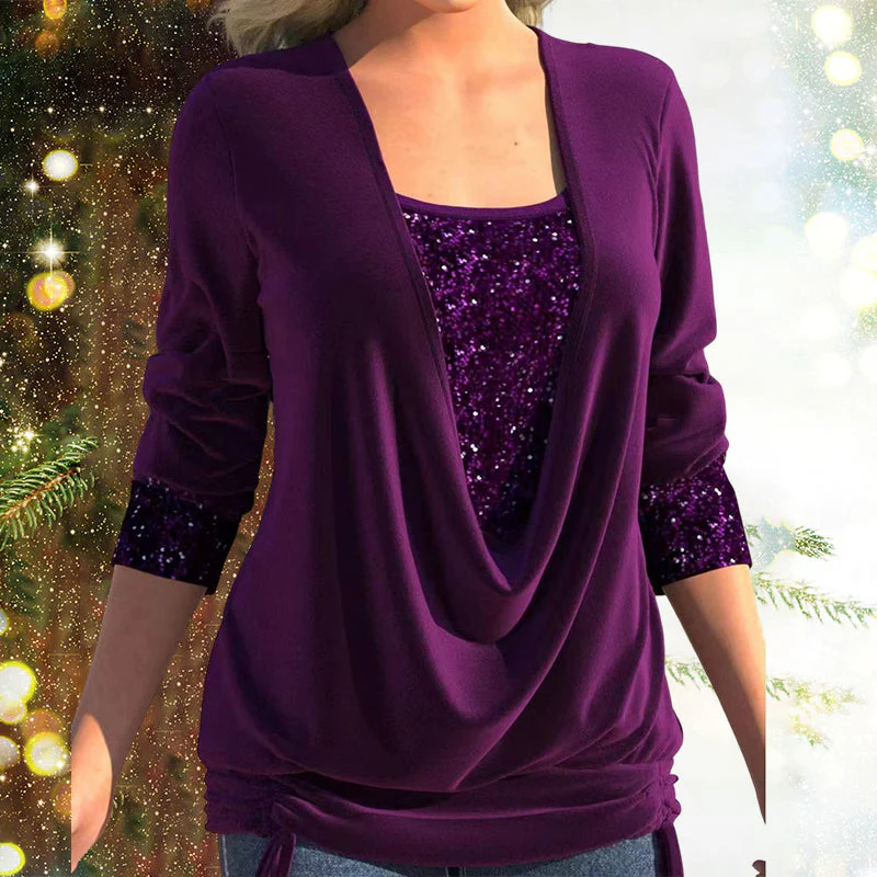 Diana | SparkleFlow Paillettenbluse in Übergröße - Image 3