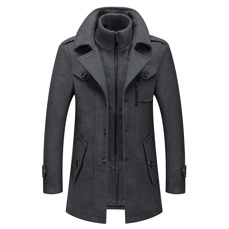Diego – Herren Wolljacke Mit Stehkragen Und Reißverschluss - Image 5