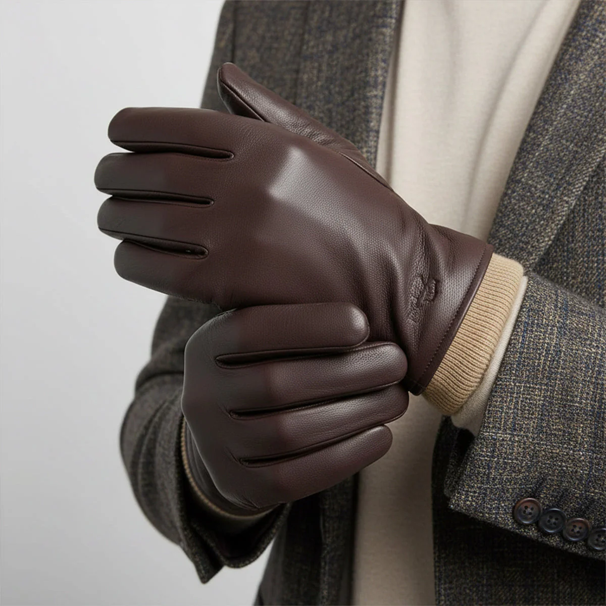 Diego – Klassische Herren Winterhandschuhe mit Bündchen - Image 6
