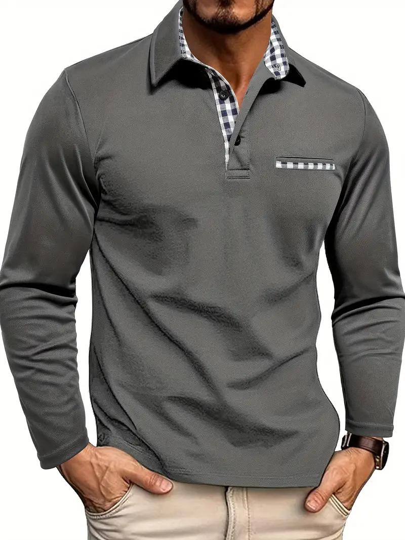 Diego – Langarm Herren Poloshirt mit Kontrastdetails - Image 3