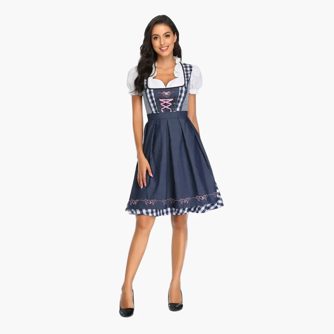 Dirndl kleid mit Schürze für Damen - Oktoberfest 2025 - Image 2