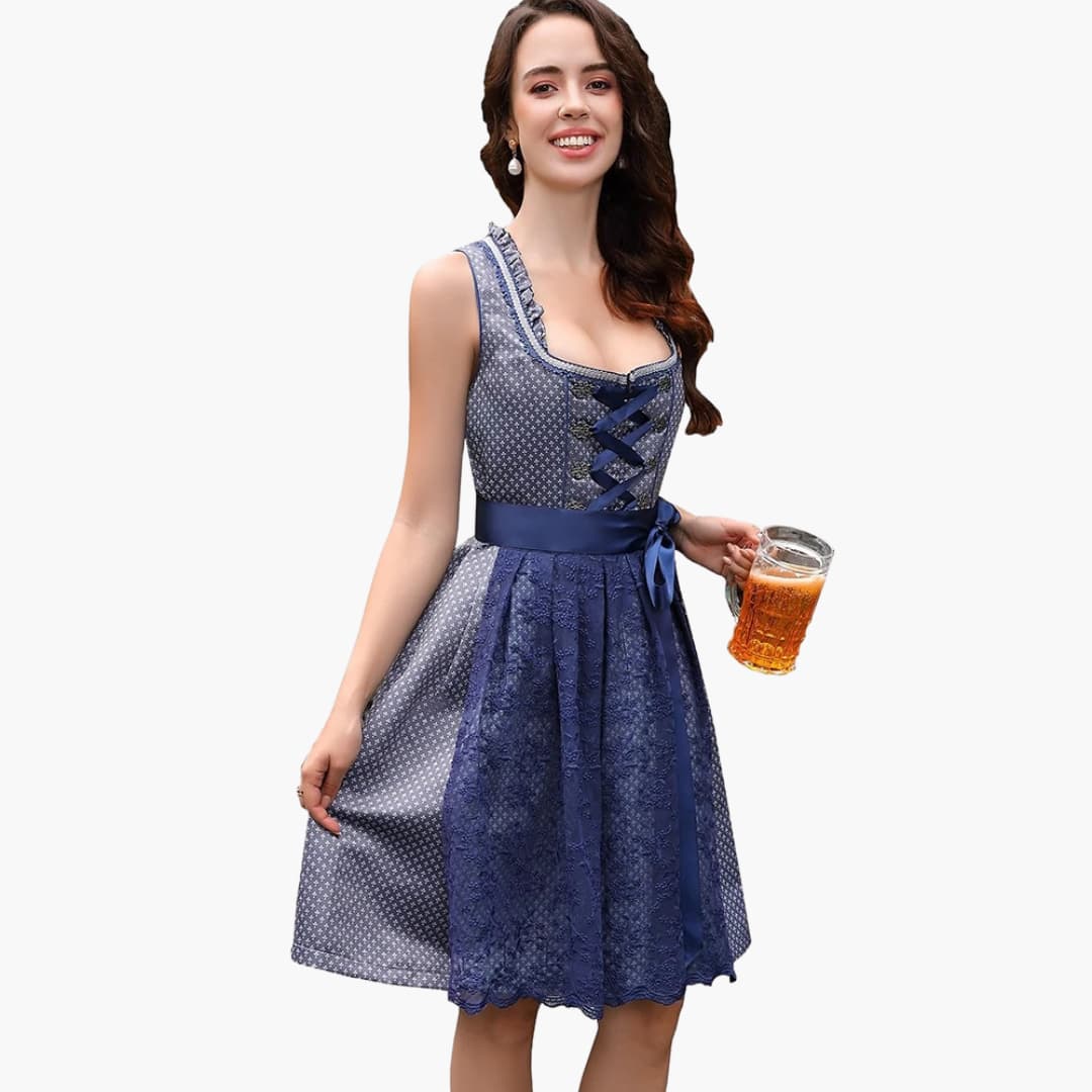 Dirndl kleid mit Spitzenschürze für Damen - Oktoberfest 2025 - Image 2