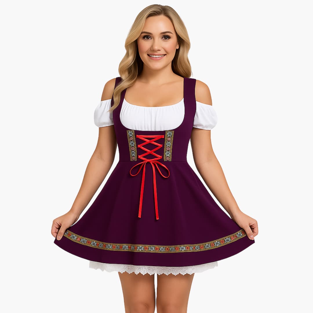 Dirndl kleid mit Spitzendetails für Damen - Oktoberfest 2025 - Image 5