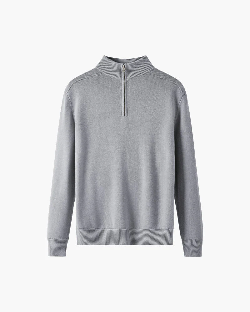 Dominic | Lässig 3-teiliges Passendes Set mit Half Zip-Pullover, Loafern & Runde Sonnenbrille - Image 2