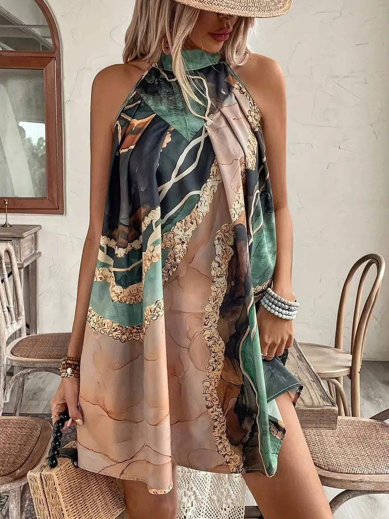 Dorhea – Künstlerisches Neckholder-Minikleid - Image 3