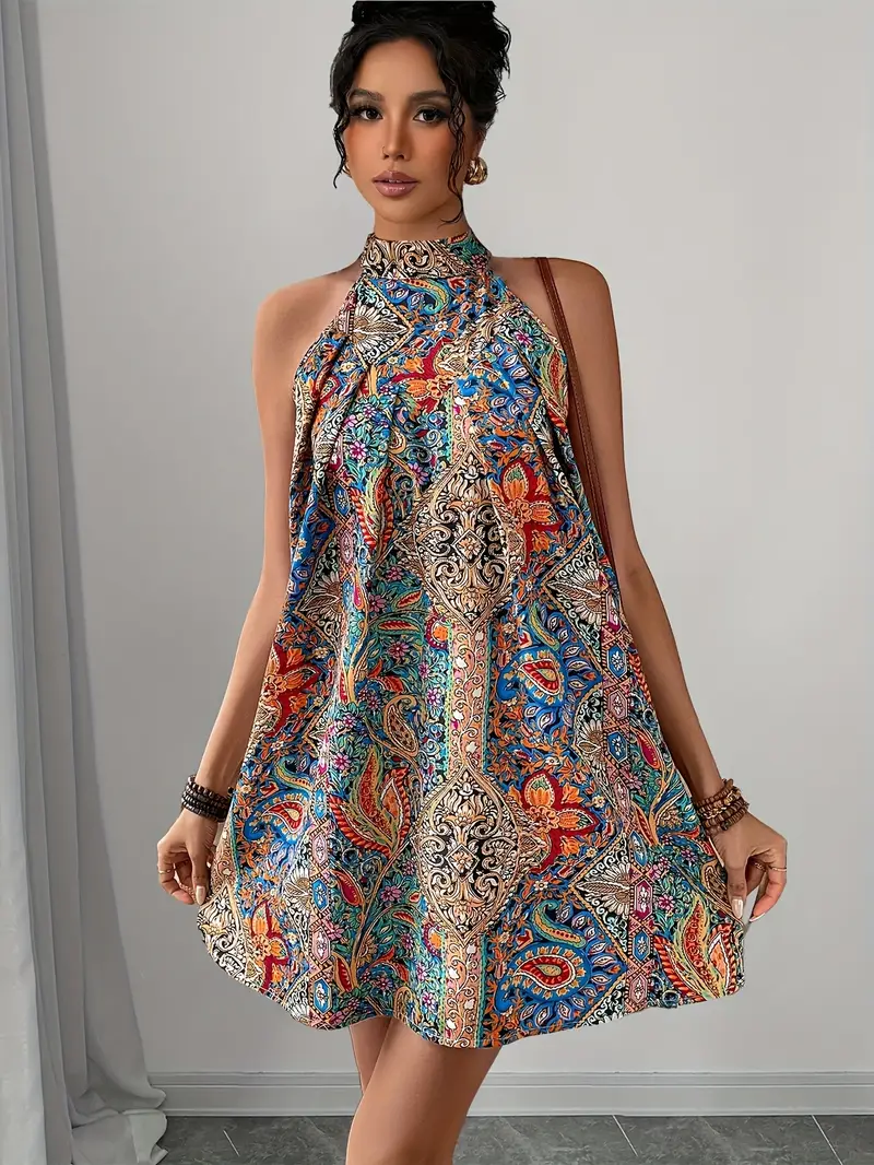 Dorhea – Künstlerisches Neckholder-Minikleid - Image 5