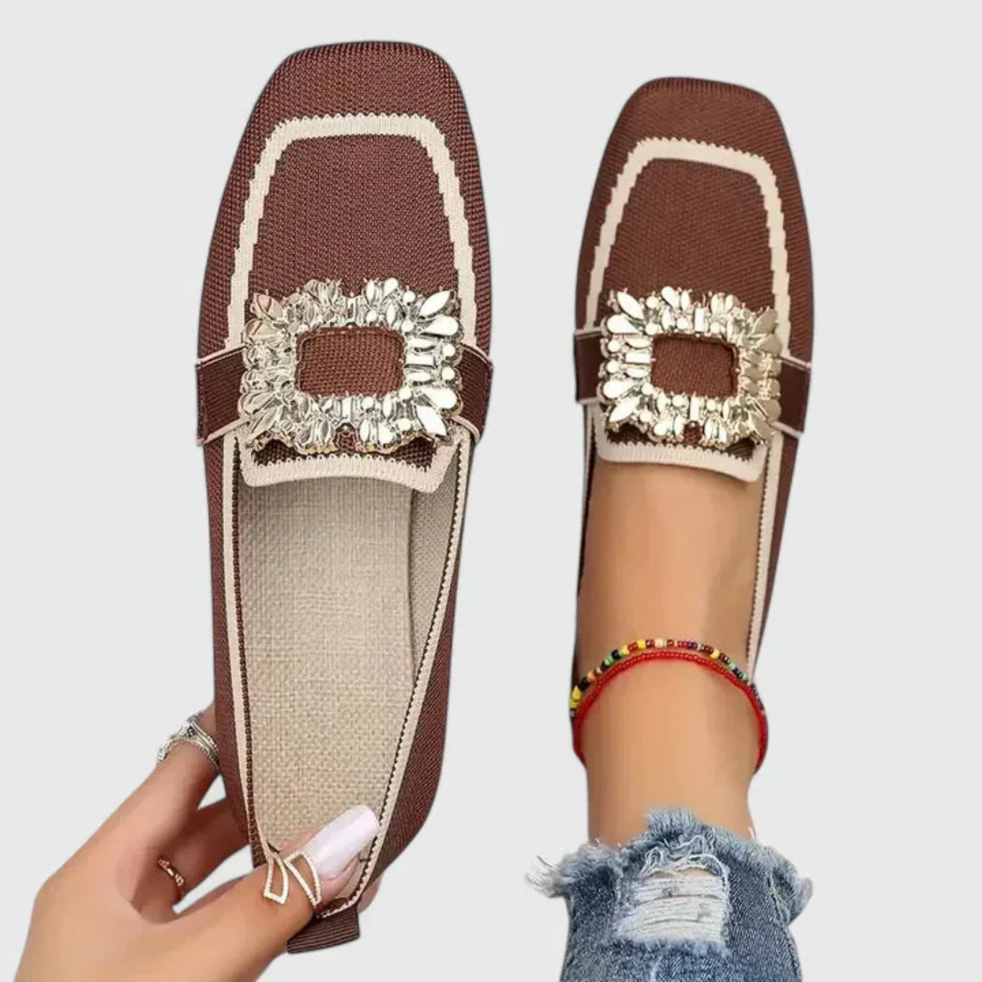 Doris | Damen Kristallschnalle Slip-On Loafer - Image 3