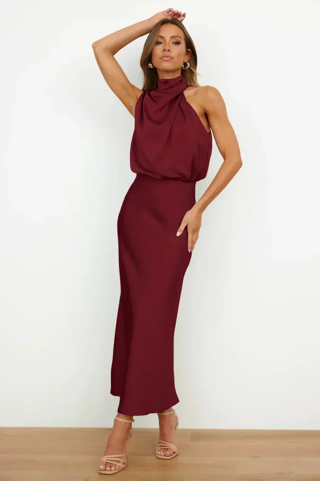 Doris Damen Schickes Neckholder Abendkleid - Image 10