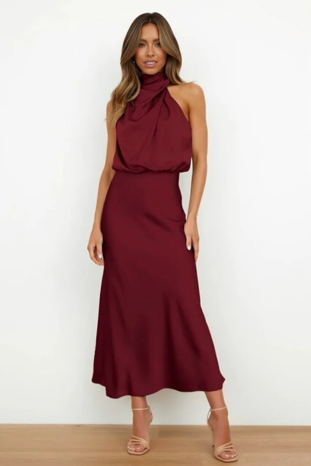 Doris Damen Schickes Neckholder Abendkleid - Image 20