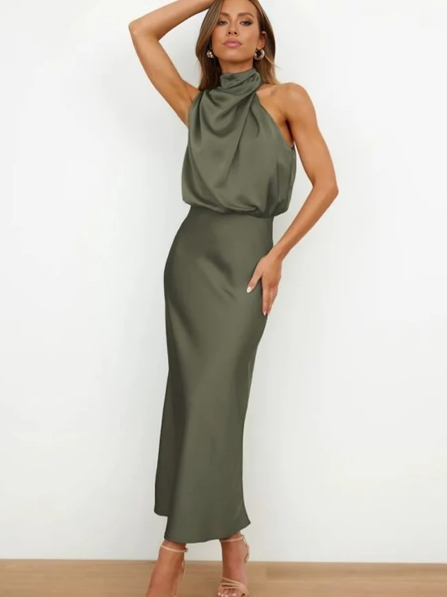 Doris Damen Schickes Neckholder Abendkleid - Image 5