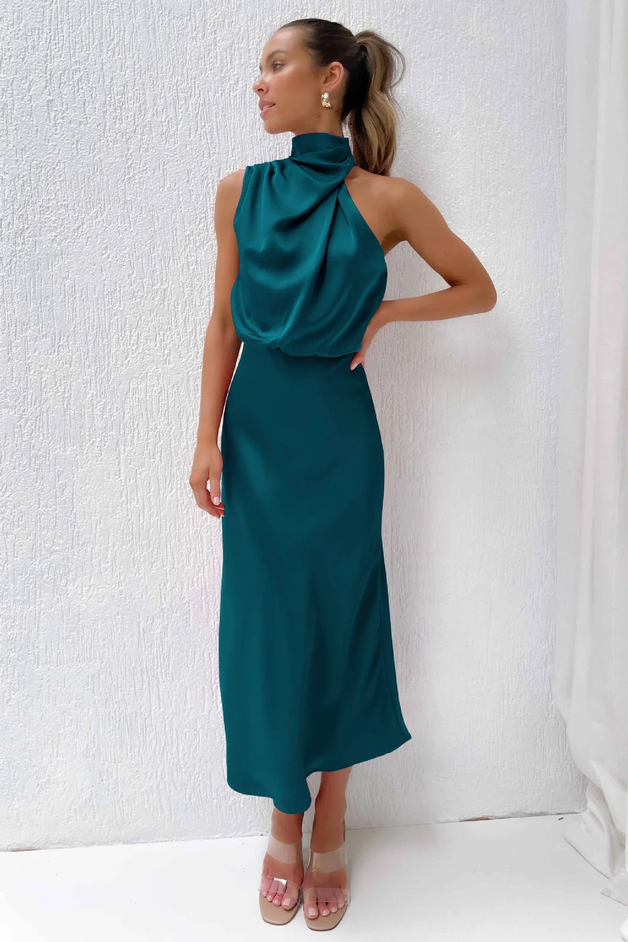 Doris Damen Schickes Neckholder Abendkleid - Image 9