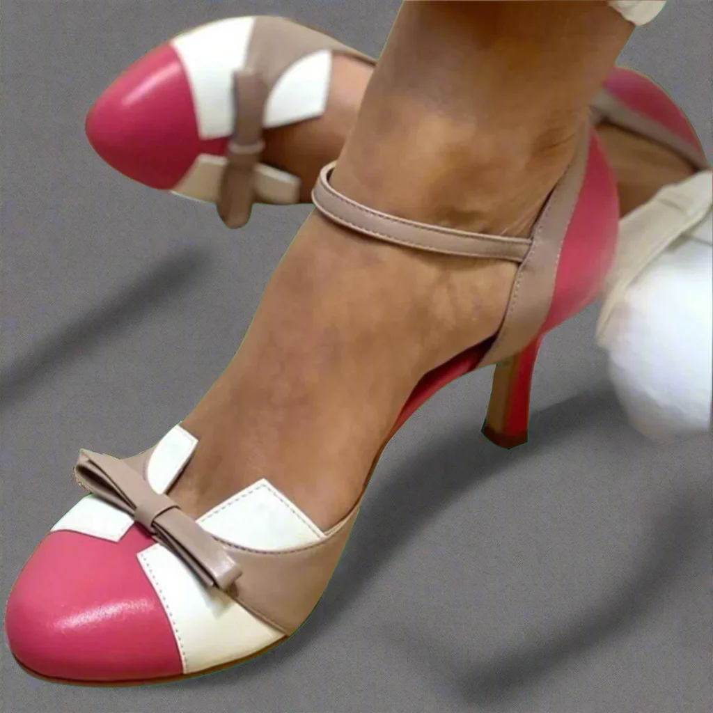 Doris | Damen Schleifen Riemen Geschlossene Pumps - Image 2