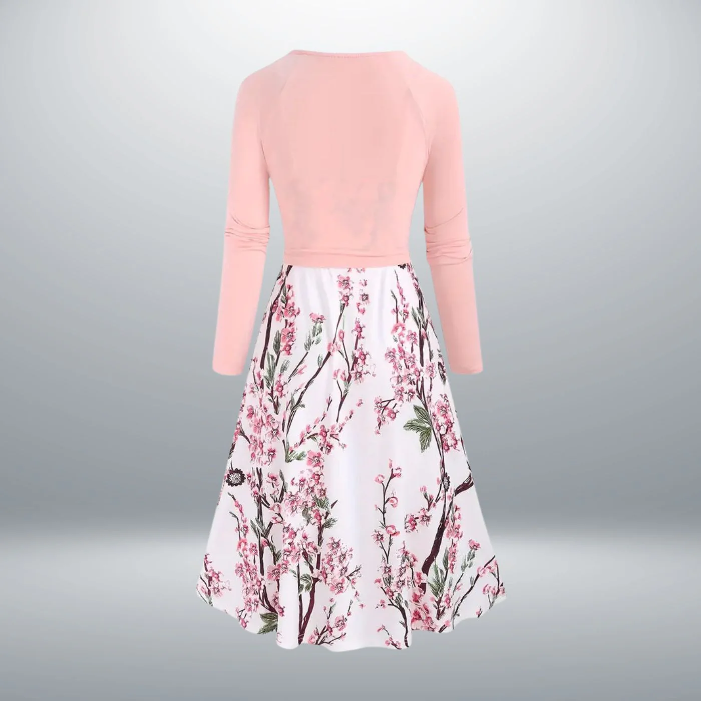 Doris – Geblümtes Midikleid mit Doppelreihe - Image 2