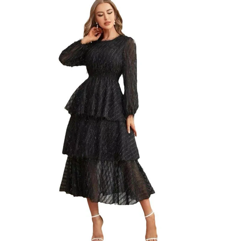 Dorothy- Damen Abendkleid mit voluminösem Tüllrock und Puffärmeln - Image 3