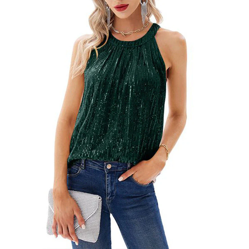 Dragana- Damen Glitzerndes Oberteil mit eleganter Rüschen - Image 10