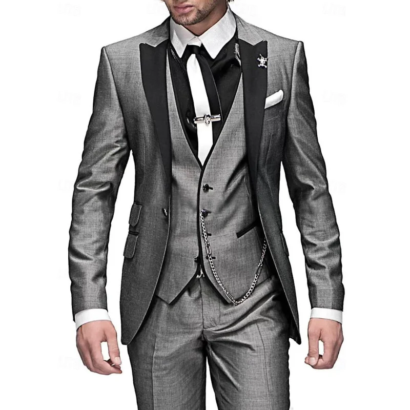 Dreiteiliger Herrenanzug aus Leinen – Blazer, Weste und Hose für Eleganz - Image 6
