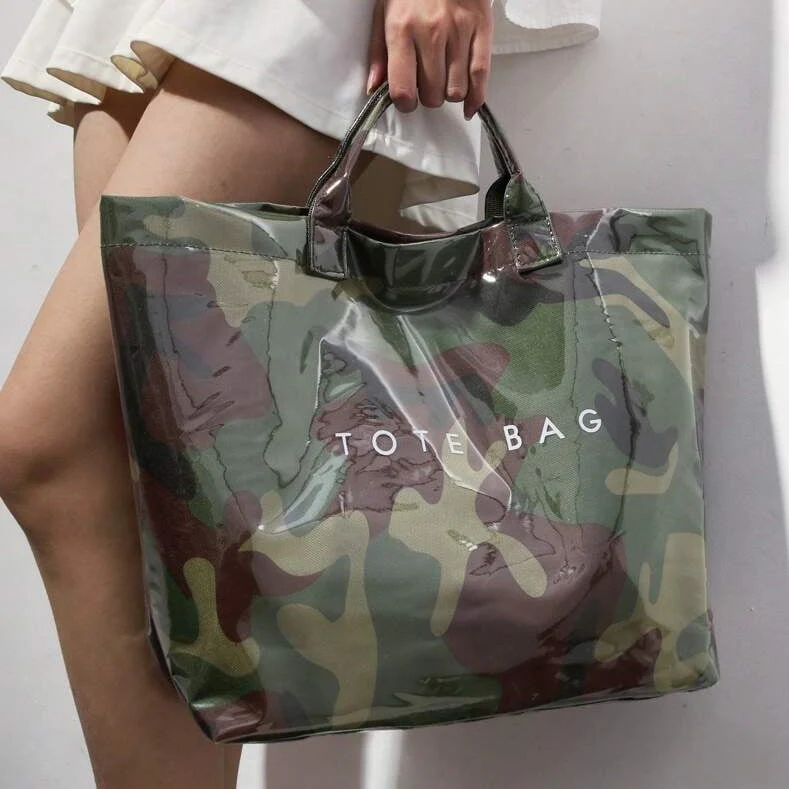 Edelinde® | Tote Tasche mit Zeitungsdruck - Image 2