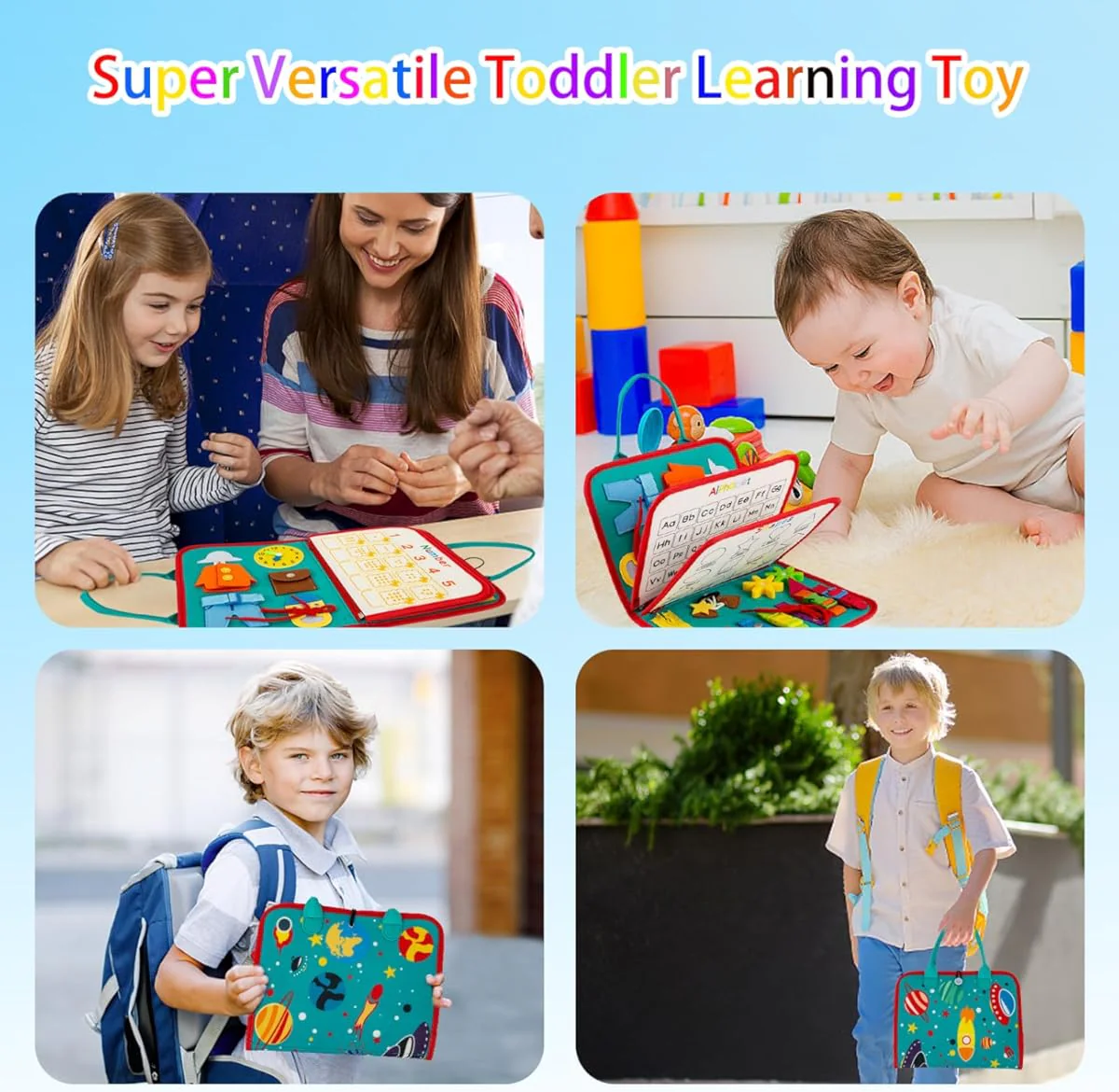 EduPlay | Weiches Aktivitäts- und Lernbuch für Kleinkinder mit ansprechenden Designs - Image 2