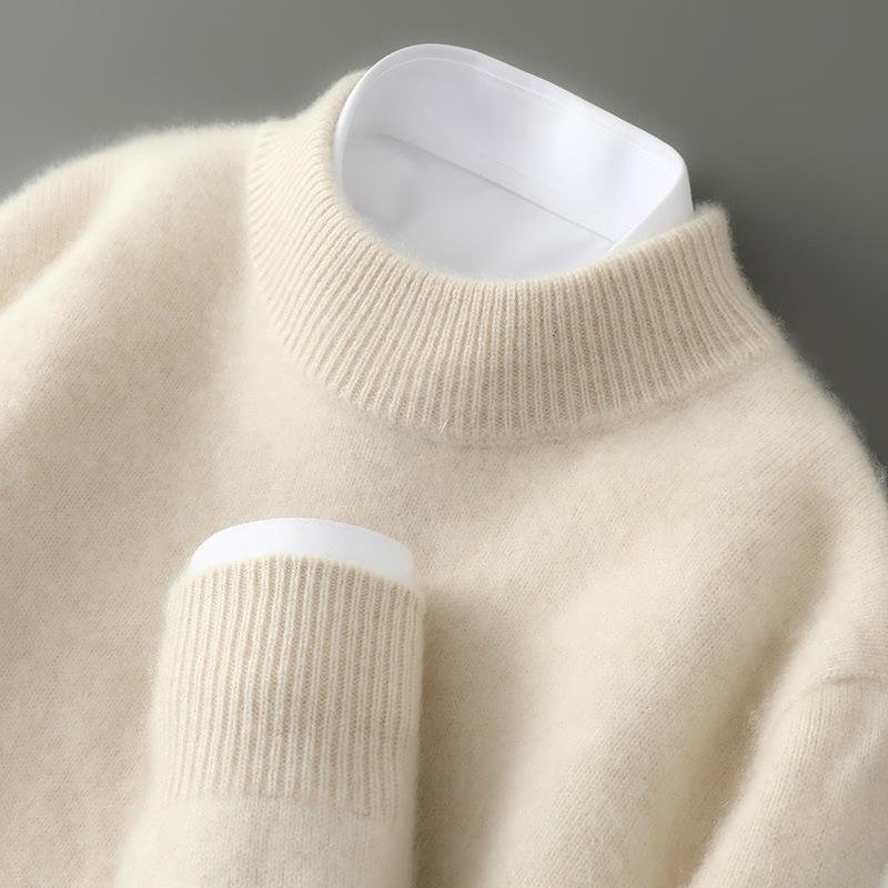 Edward – Edler Feinstrick Herren Rundhals Pullover - Image 2