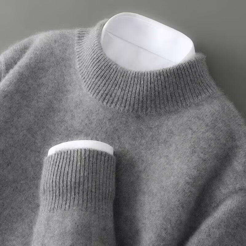 Edward – Edler Feinstrick Herren Rundhals Pullover - Image 6