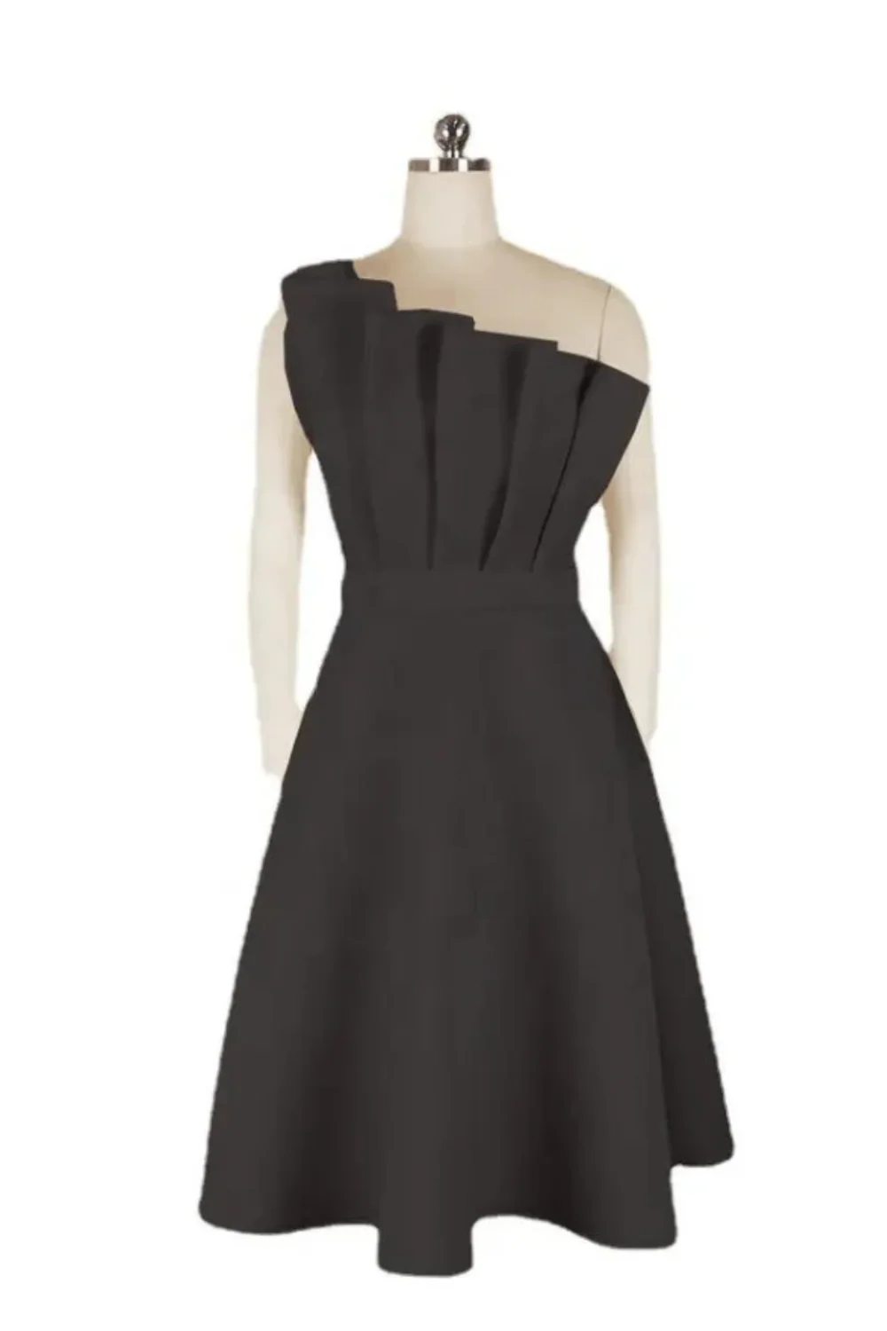 Ein-Schulter-Cocktailkleid für Damen | Midi - Image 3