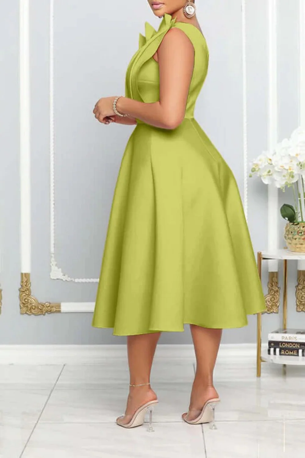 Ein-Schulter-Cocktailkleid für Damen | Midi - Image 7