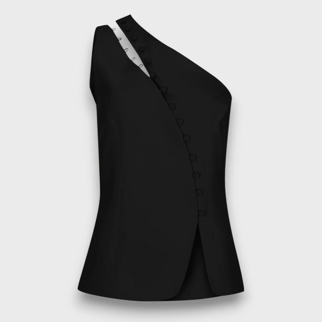 Elanor – Asymmetrisches Top mit Knopfdetail - Image 4