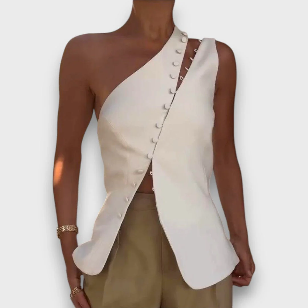 Elanor – Asymmetrisches Top mit Knopfdetail - Image 5