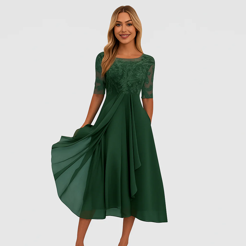 Elara – Zarte blonde Kleid für elegante Anlässe - Image 3